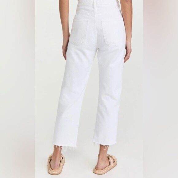 Agolde 90s Five-Pocket Cropped Straight Leg Jeans In White “Element “Sz 29 NWT - Picture 12 of 13